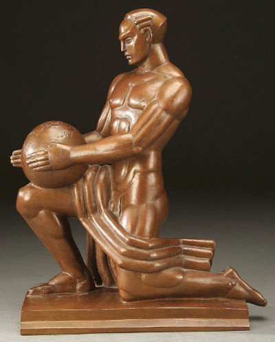 Statue of a kneeling god