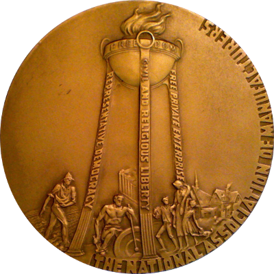 Reverse of Liberty medal